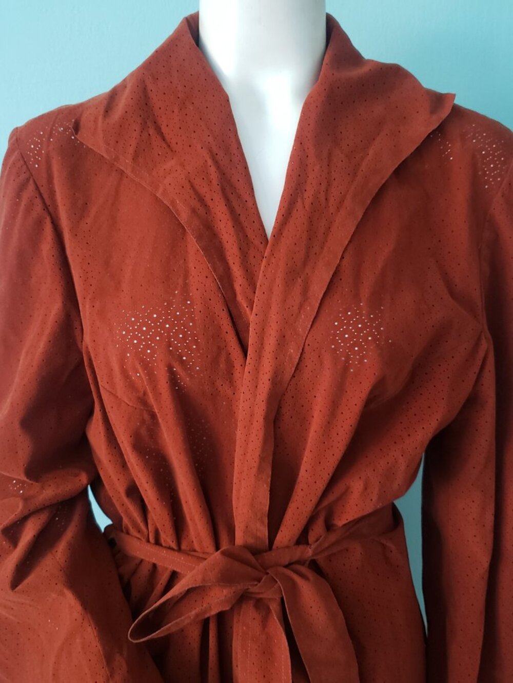 Vintage 70s Sample Deadstock two piece orange Boho disco Lounge suit set RETRO - Picture 4 of 13